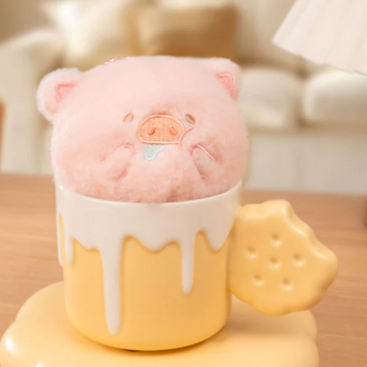 LuLu the Piggy Drooling Squishy Plush Keychain