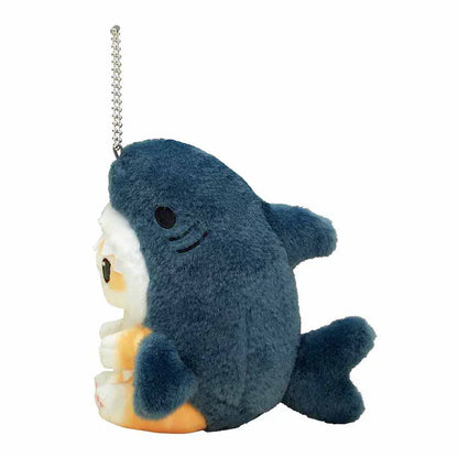 Mofusand Shark Cat Plush Keychain