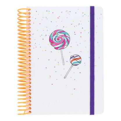 Party Time Lollipop Candy A6 Spiral Notebook 70pgs