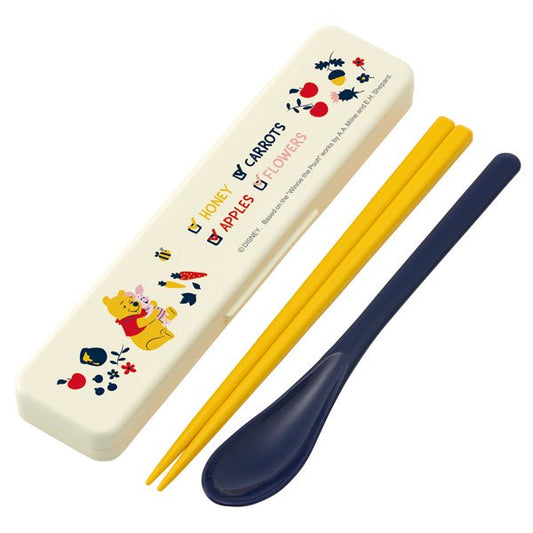 Skater Disney Winnie The Pooh Chopstick and Spoon Cutlery Set