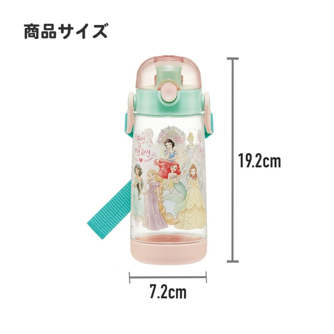 Skater Disney Princess Frozen Clear One Touch Bottle 480ml