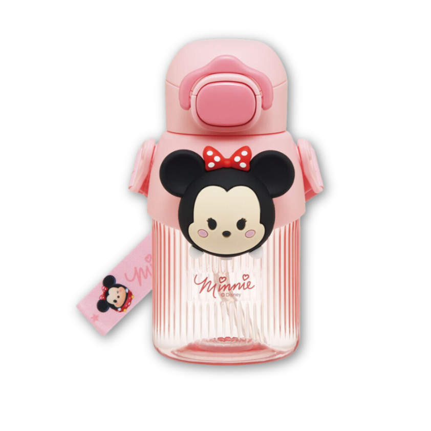 Skater Disney Tsum Tsum Minnie Mouse 3D Mascot Straw Bottle 590ml