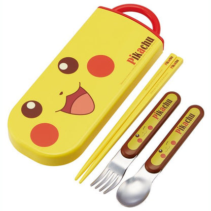 Skater Pokémon Pikachu Children Cutlery Set With Case