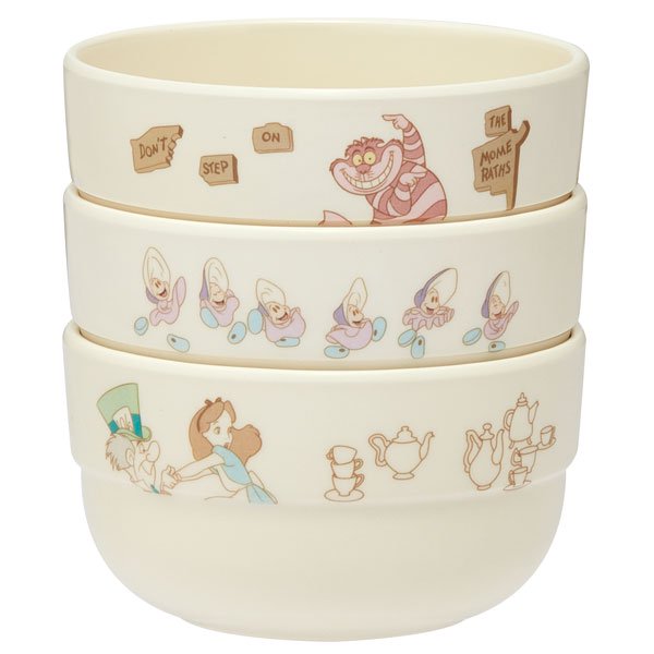 Skater Alice in the Wonderland Melamine Bowl 3pcs Set
