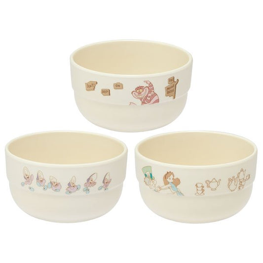 Skater Alice in the Wonderland Melamine Bowl 3pcs Set