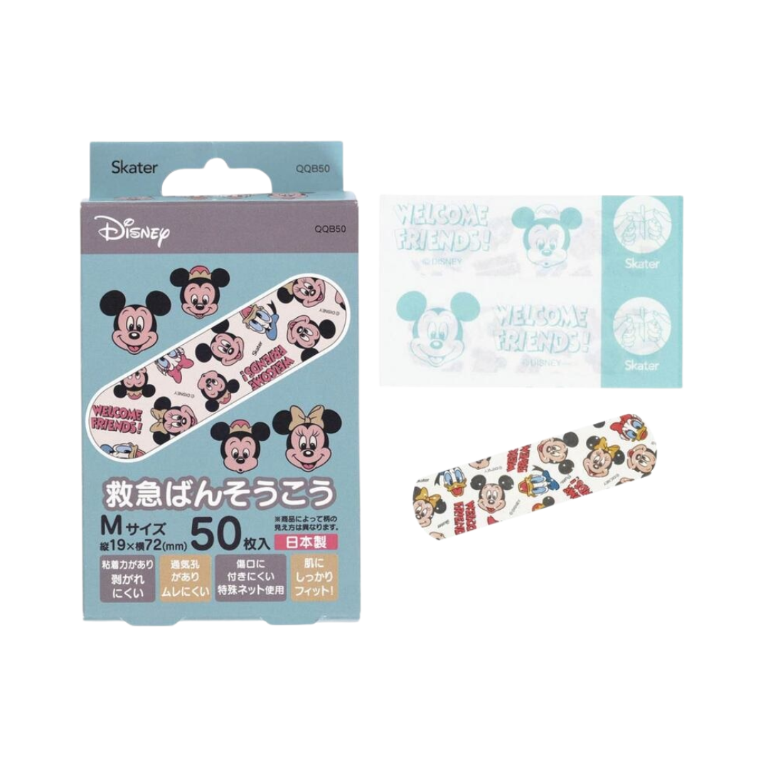Skater Disney Mickey and Minnie Mouse Band-Aid Plaster Set 50Pcs