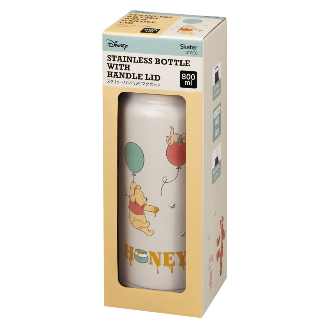 Skater Disney Winnie The Pooh Bold & True Screw Handle Bottle 800ml