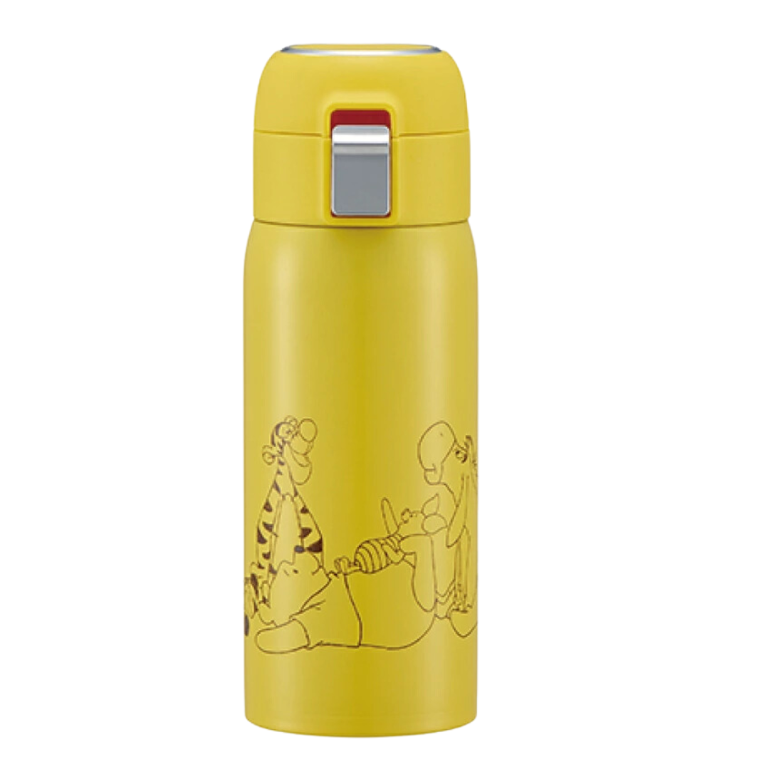 Skater Disney Winnie The Pooh Relax One Touch Straw Bottle 350ml