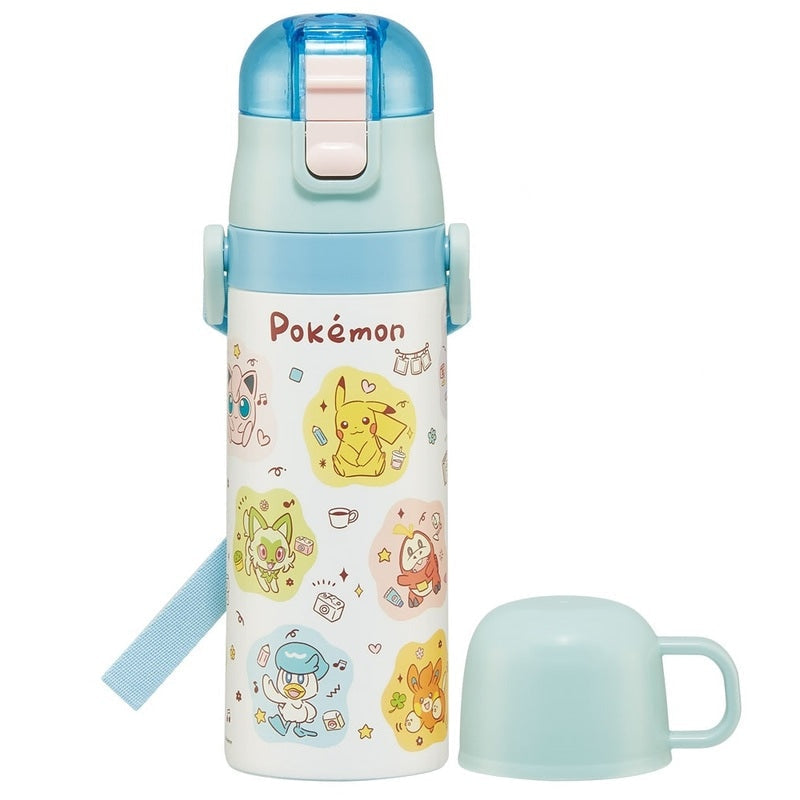 Skater Pokémon IX Characters Thermos Bottle with Locking Lid and Cup 470ml