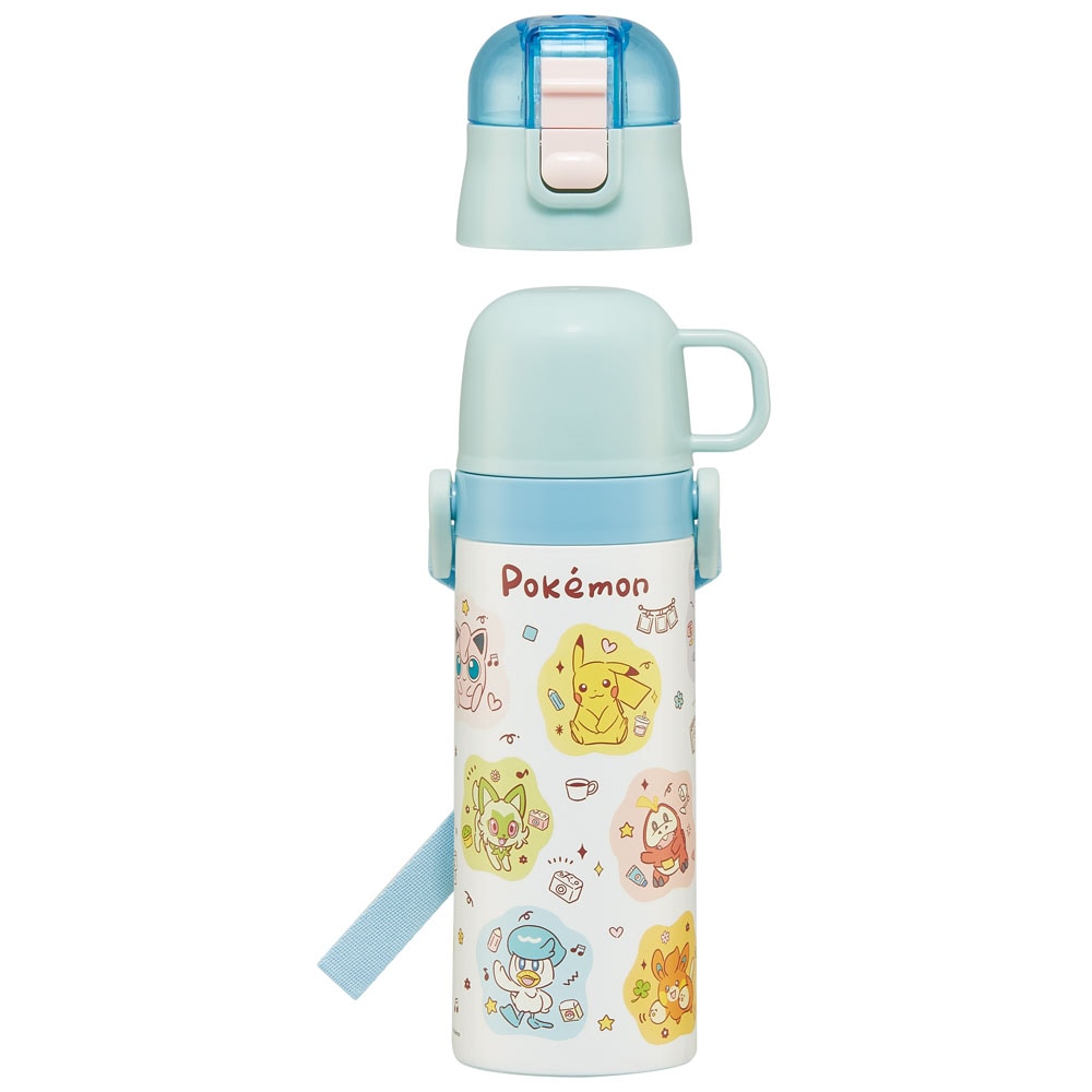 Skater Pokémon IX Characters Thermos Bottle with Locking Lid and Cup 470ml
