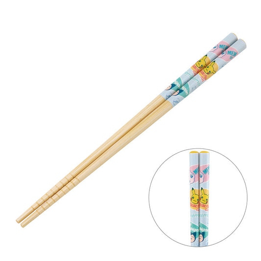 Skater Pokemon Face Blue Bamboo Chopsticks 21cm