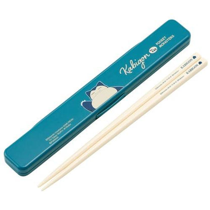 Skater Pokemon Snorlax Children Chopsticks Box Case Set
