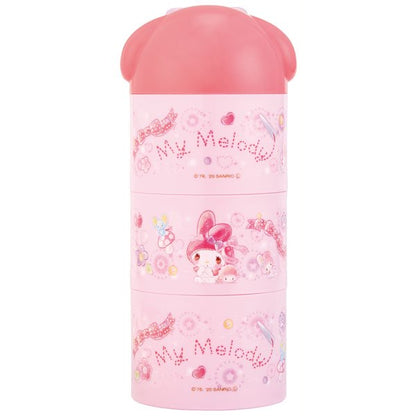 Skater Sanrio My Melody Bottle Style 3 Tier Bento Lunch Box 480ml