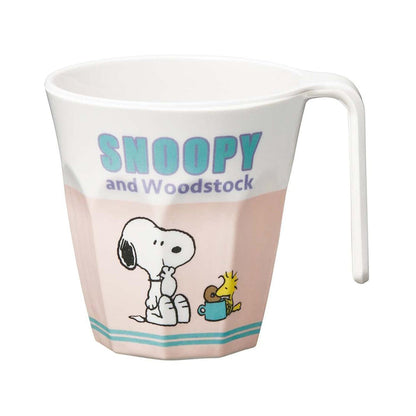 Skater Peanuts Snoopy and Woodstock Melamine Tumbler With Handle 300ml