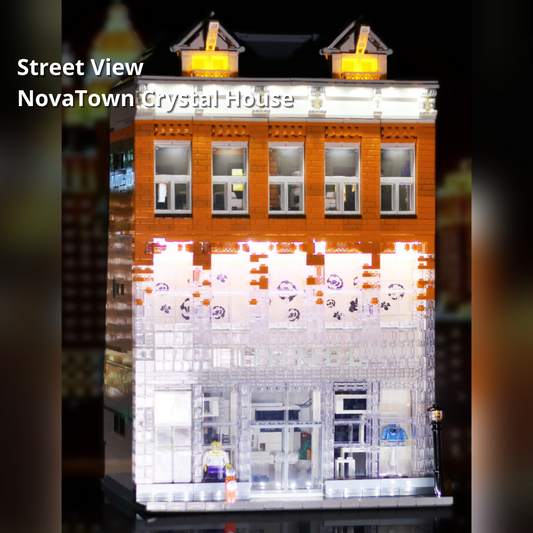 Street View Series NovaTown Crystal House Building Blocks Toy with Light