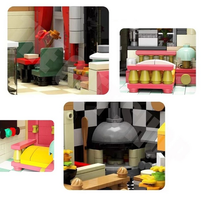 URGE Street View Series Pizza Shop Building Block Toy - 10202