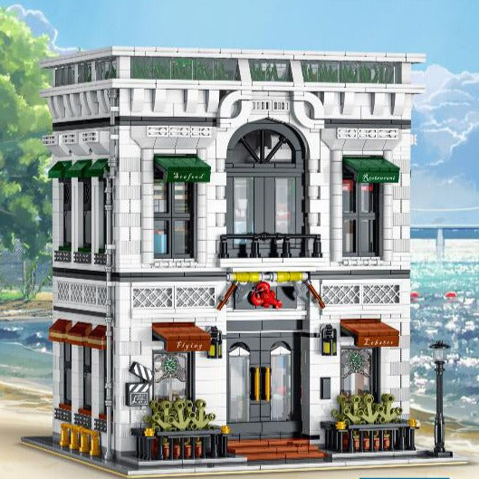 URGE Street View Series Seafood Restaurant Building Block Toy - 10203