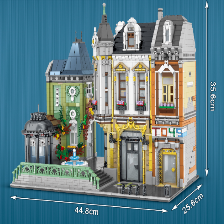 URGE Street View Series Toy Square Building Block Toy - 10190