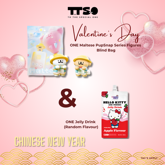 VDay Promotion – Free Drink, Blind Bag &  5% OFF VIP Card (Orders Over $99)