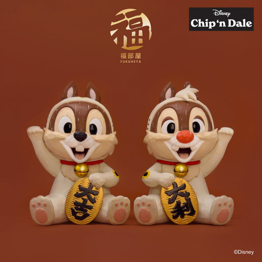 Disney Chip & Dale Fukuheya Maneki Neko Figure