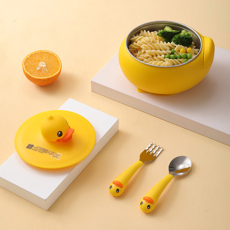 Face x B.Duck Kids Thermal Serving Bowl Set with Lid