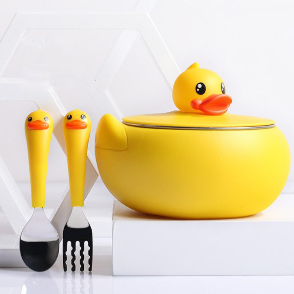 Face x B.Duck Kids Thermal Serving Bowl Set with Lid