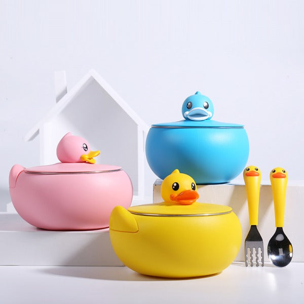 Face x B.Duck Kids Thermal Serving Bowl Set with Lid