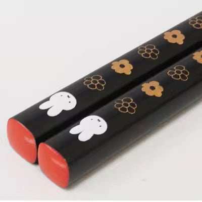 Kanesho Miffy Black Acrylic Chopsticks 21cm