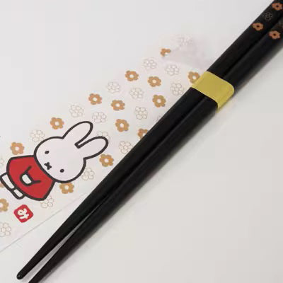 Kanesho Miffy Black Acrylic Chopsticks 21cm