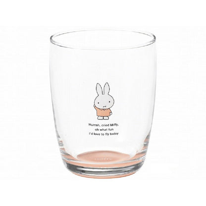 Kanesho Miffy Peach Cloth Glass Tumbler Mug