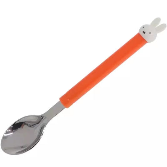 Kanesho Miffy Mascot Orange Handle Stainless Steel Spoon 15cm