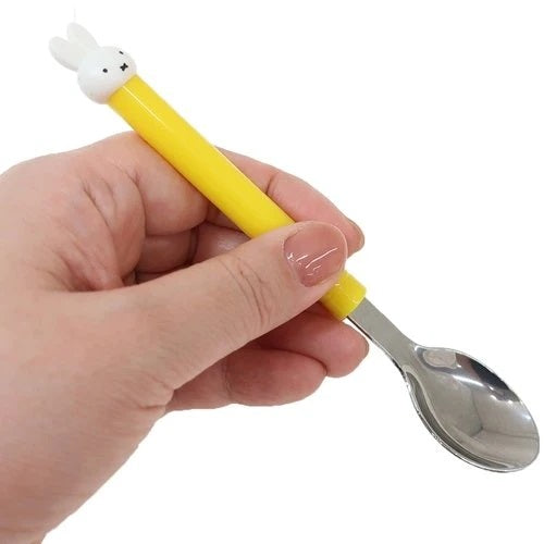 Kanesho Miffy Mascot Yellow Handle Stainless Steel Spoon 15cm