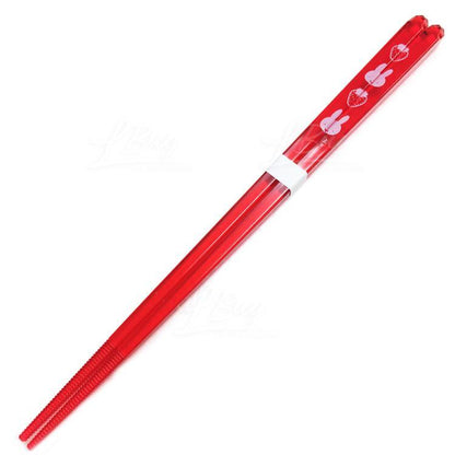 Kanesho Miffy Strawberry Red Transparent Strawberry Chopsticks 23cm