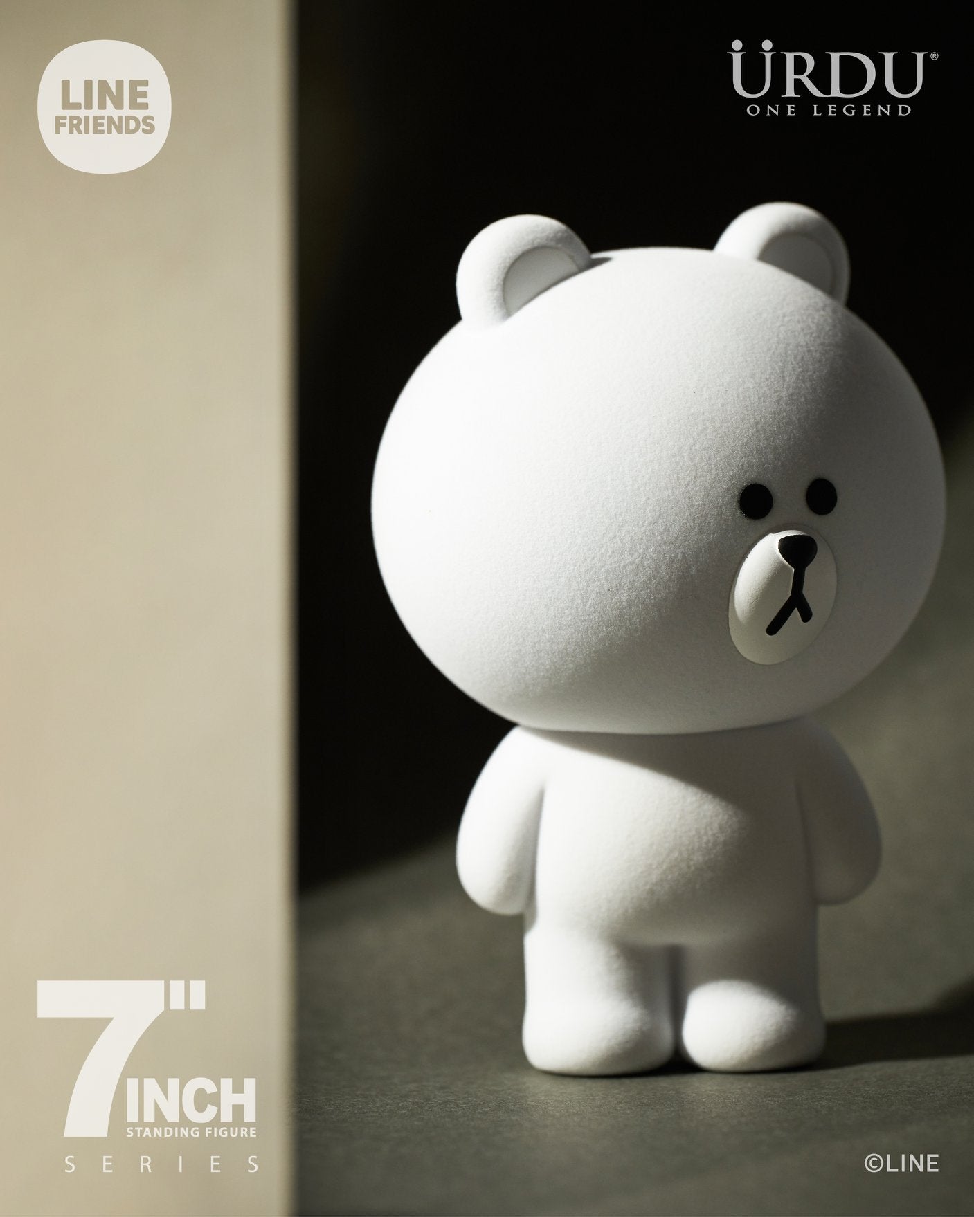 Line Friends Brown Bear (Snow Ver.) Standing Figure 23cm