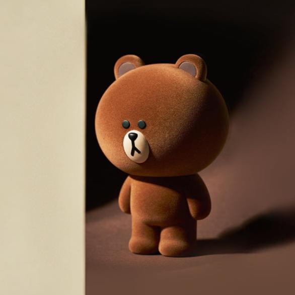 Line Friends Brown Bear Standing Figure 23cm