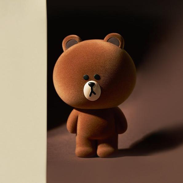 Line Friends Brown Bear Standing Figure 23cm