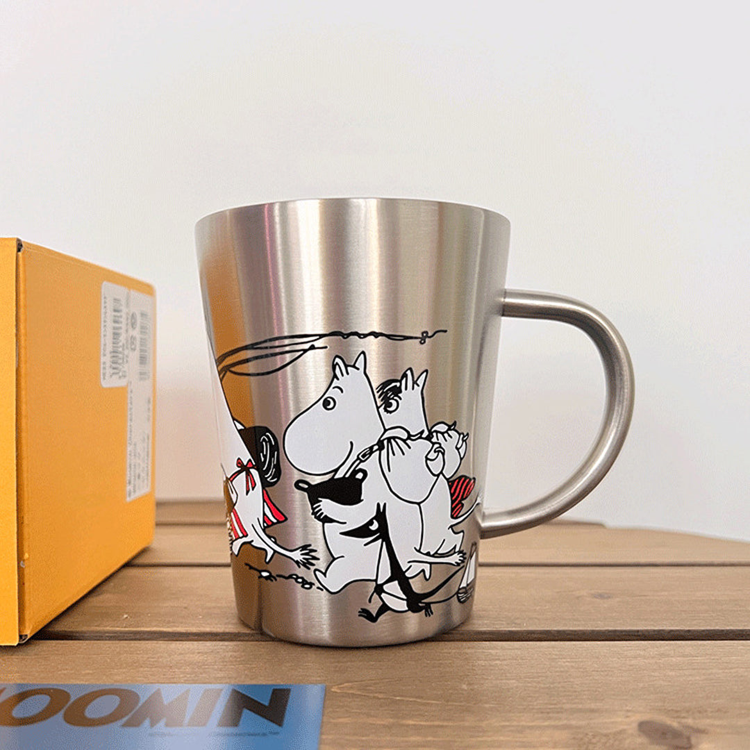 Moomin Character Stainless Steel Double Structure Mug - Picnic