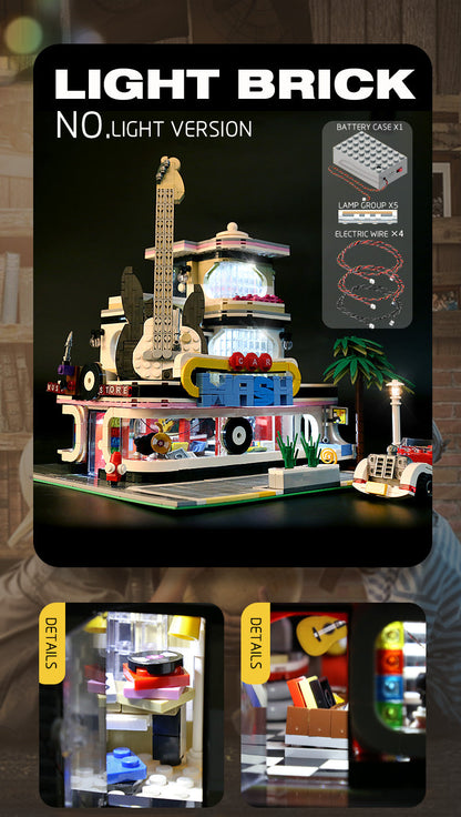 MOULD KING Guitar Shop With LED Lights - 16002