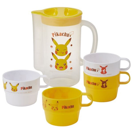 Skater Pokémon Pikachu Stacking Cups 4 Pieces Set with Jug