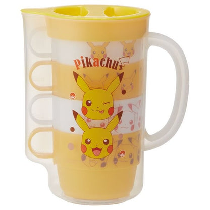 Skater Pokémon Pikachu Stacking Cups 4 Pieces Set with Jug