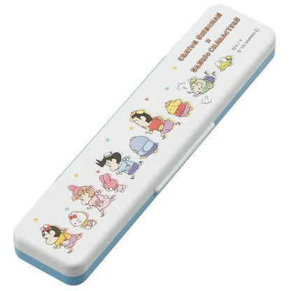 Skater Crayon Shinchan x Sanrio Chopstick and Spoon Set