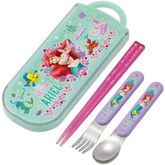 Skater Disney Little Mermaid Ariel Children 3 Pieces Cutlery Set