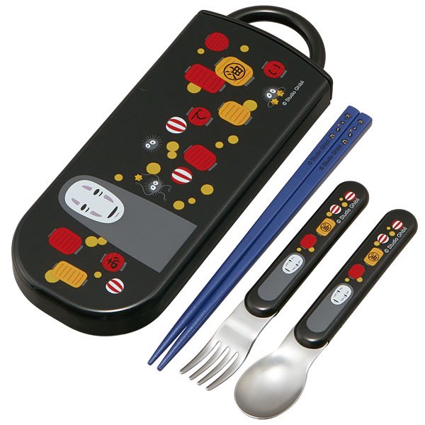 Skater Studio Ghibli Spirited Away No Face Children Cutlery 3 Pieces Set