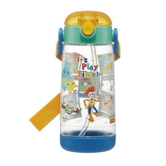 Skater Disney Toy Story Transparent Bottle with Straw 480ml