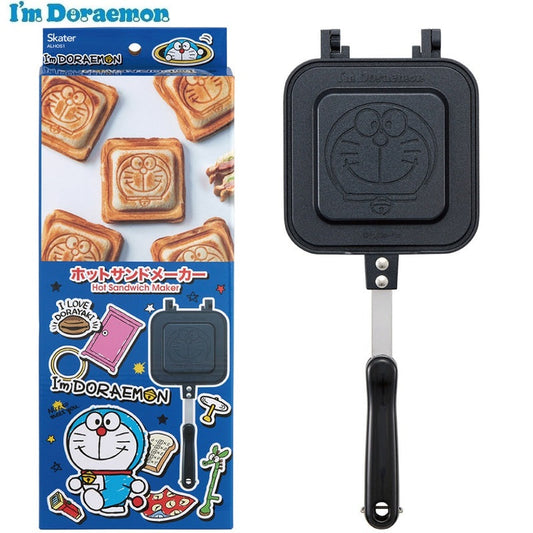 Skater Doraemon Square Aluminium Hot Sandwich Toaster Maker Frying Pan