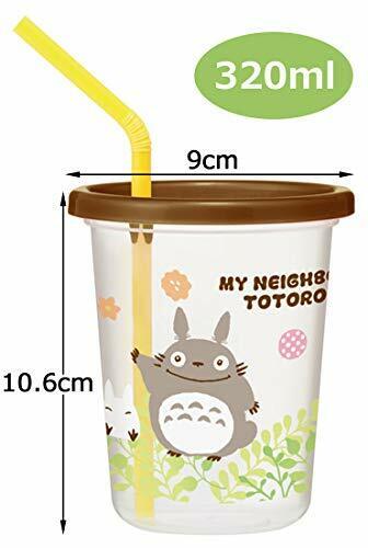 Skater Studio Ghibli My Neighbor Totoro Plastic Tumbler Cup 3Pcs Set with Straw 320ml