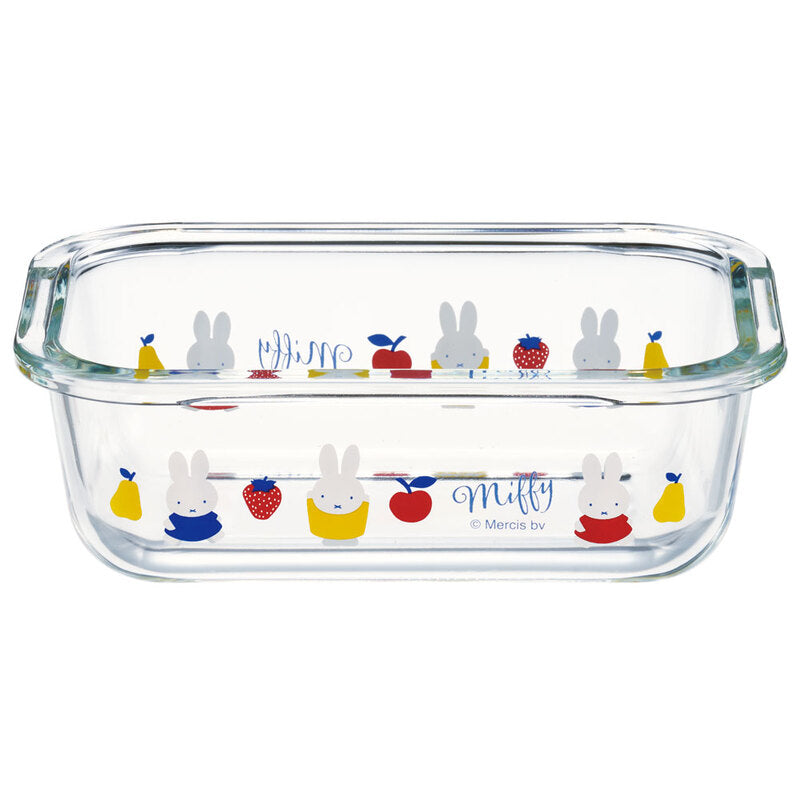 Skater Miffy Four-Point Lock Glass Lunch Box 370ml