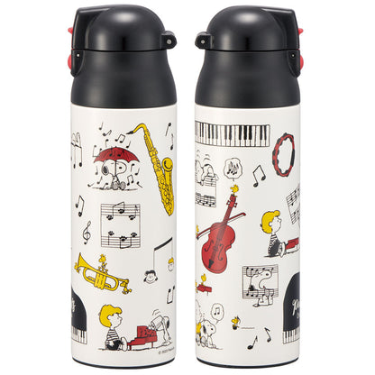 Skater Peanuts Orchestra One Touch Stainless Bottle 500ml