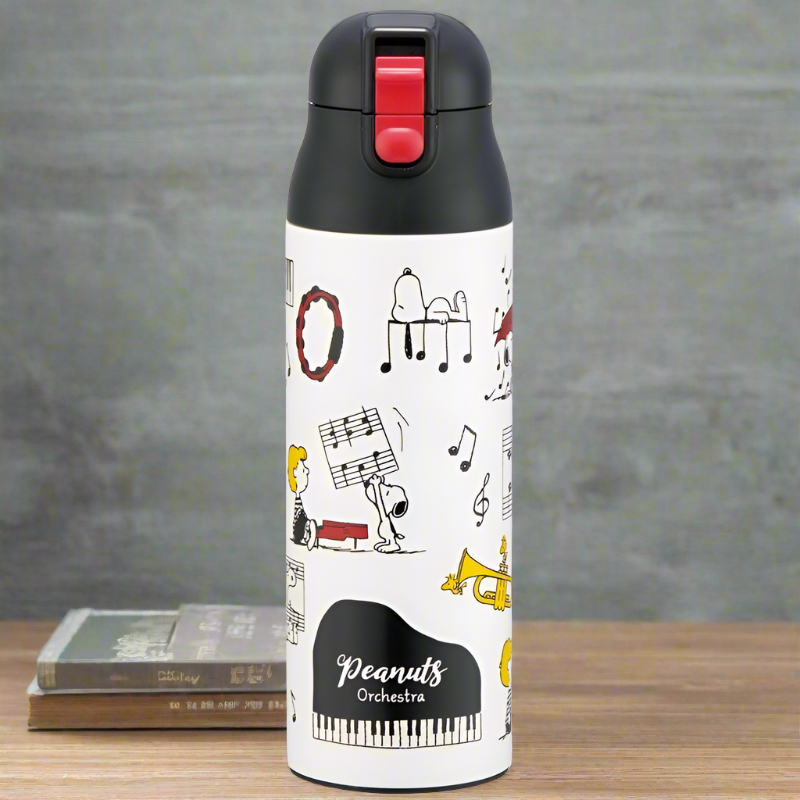 Skater Peanuts Orchestra One Touch Stainless Bottle 500ml