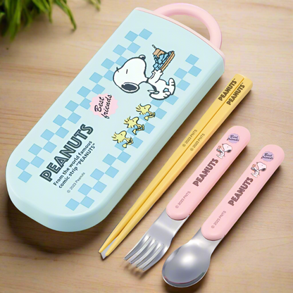 Skater Peanuts Snoopy Children's Cutlery 3pc Set